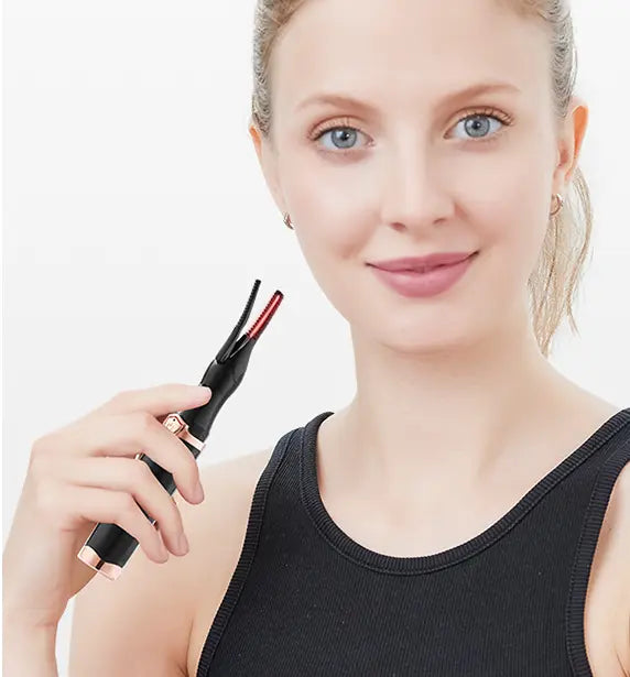 Rechargeable 360 Rotating Portable Eyelash Curler Makeup Tools Maroon Asteria