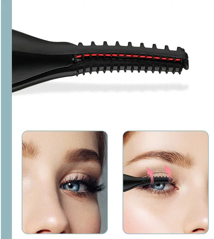Rechargeable 360 Rotating Portable Eyelash Curler Makeup Tools Maroon Asteria